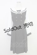 axes femme POETIQUE / エンブレム刺繍セーラーワンピース M ブラック T-25-07-31-014-AX-OP-SA-ZT34