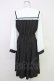 画像2: axes femme POETIQUE / エンブレム刺繍セーラーワンピース M ブラック T-25-07-31-014-AX-OP-SA-ZT (2)