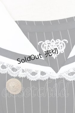 画像4: axes femme POETIQUE / エンブレム刺繍セーラーワンピース M ブラック T-25-07-31-014-AX-OP-SA-ZT34