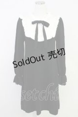axes femme / ヨーク切替ニットワンピース  ブラック T-25-07-31-015-AX-OP-SA-ZT