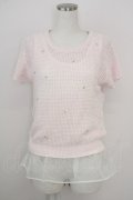 LODISPOTTO / ビジュートップス  ピンク T-25-08-03-021-LO-TO-AS-ZT