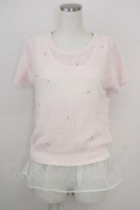 LODISPOTTO / ビジュートップス  ピンク T-25-08-03-021-LO-TO-AS-ZT331