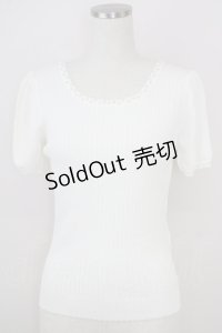 LODISPOTTO / ビジュートップス  白 T-25-08-03-003-LO-TO-AS-ZT