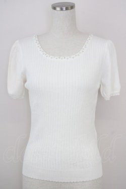 画像1: LODISPOTTO / ビジュートップス  白 T-25-08-03-003-LO-TO-AS-ZT