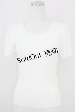 画像1: LODISPOTTO / ビジュートップス  白 T-25-08-03-003-LO-TO-AS-ZT