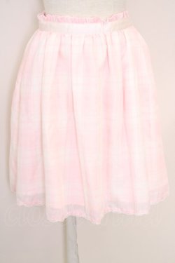 画像1: LODISPOTTO / チェックチュールスカート  ピンク T-25-08-03-033-LO-SK-AS-ZT