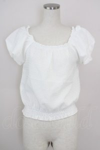 LODISPOTTO / オフショルトップス  白 T-25-08-03-004-LO-BL-AS-ZT393
