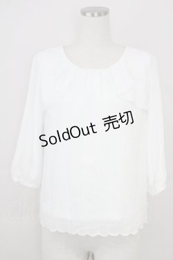 画像1: LODISPOTTO / シフォントップス  白 T-25-08-03-006-LO-TO-AS-ZT393