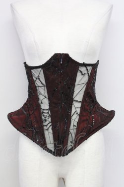画像1: BLOOD SUPPLY（海外ブランド） / スパイダーレースコルセット M ワイン T-25-08-06-001-GO-ZA-SA-ZT