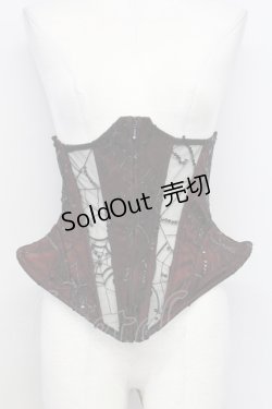 画像1: BLOOD SUPPLY（海外ブランド） / スパイダーレースコルセット M ワイン T-25-08-06-001-GO-ZA-SA-ZI