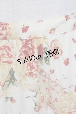 画像3: PINK HOUSE / ローズブーケ柄段々スカート  アイボリーＸレッドＸピンク T-25-08-06-031-LO-SK-SA-ZT