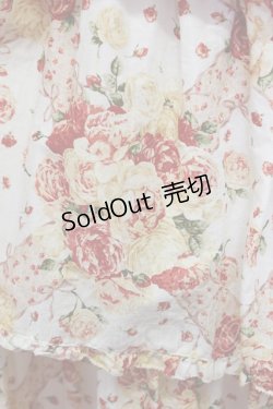 画像4: PINK HOUSE / ローズブーケ柄段々スカート  アイボリーＸレッドＸピンク T-25-08-06-031-LO-SK-SA-ZT