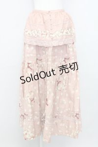 PINK HOUSE / 秋桜ブーケリボンスカート  ピンク T-25-08-06-032-LO-SK-SA-ZT
