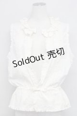 PINK HOUSE / リボンレースピンタックブラウス  アイボリー T-25-08-06-004-LO-BL-SA-ZI