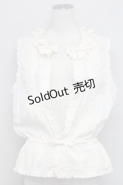 画像1: PINK HOUSE / リボンレースピンタックブラウス  アイボリー T-25-08-06-004-LO-BL-SA-ZI