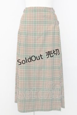 画像1: PINK HOUSE / チェックサイドベルトスカート  グリーンチェック T-25-08-06-034-LO-SK-SA-ZI