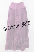 PINK HOUSE / ピコフリルパッチワークスカート  パープル T-25-08-06-035-LO-SK-SA-ZT