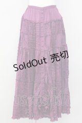 PINK HOUSE / ピコフリルパッチワークスカート  パープル T-25-08-06-035-LO-SK-SA-ZT