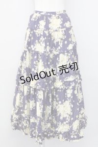 PINK HOUSE / 薔薇ブーケプリントスカート  パープル T-25-08-06-036-LO-SK-SA-ZT