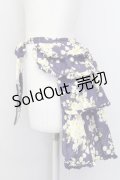 PINK HOUSE / 薔薇ブーケプリントバッスルオーバースカート  パープル T-25-08-06-037-LO-SK-SA-ZT
