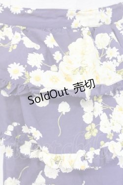 画像5: PINK HOUSE / 薔薇ブーケプリントバッスルオーバースカート  パープル T-25-08-06-037-LO-SK-SA-ZT