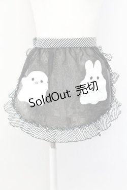 画像1: Angelic Pretty / マシュマロおばけエプロン  ブラック T-25-08-06-039-AP-ZA-SA-ZT
