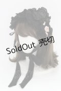 PINK HOUSE / ローズモチーフ付きヘッドドレス  ブラック T-25-08-06-043-LO-AC-SA-ZT
