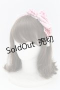 Angelic Pretty / ギンガム配色ぷくぷくリボンカチューシャ  濃ピンク×ピンク×アカ T-25-08-06-046-AP-AC-SA-ZI