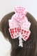 画像2: Angelic Pretty / ギンガム配色ぷくぷくリボンカチューシャ  濃ピンク×ピンク×アカ T-25-08-06-046-AP-AC-SA-ZT (2)