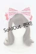 Angelic Pretty / ギンガムシャーベットカチューシャ  アカ×ピンク T-25-08-06-047-AP-AC-SA-ZI
