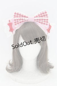 Angelic Pretty / ギンガムシャーベットカチューシャ  アカ×ピンク T-25-08-06-047-AP-AC-SA-ZI