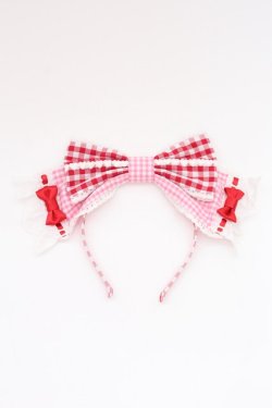 画像2: Angelic Pretty / ギンガムシャーベットカチューシャ  アカ×ピンク T-25-08-06-047-AP-AC-SA-ZT