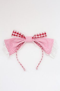 画像3: Angelic Pretty / ギンガムシャーベットカチューシャ  アカ×ピンク T-25-08-06-047-AP-AC-SA-ZT