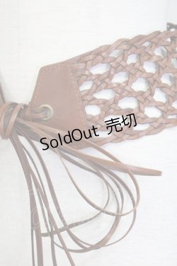 画像2: PINK HOUSE / メッシュベルト  ブラウン T-25-08-06-049-LO-ZA-SA-ZI