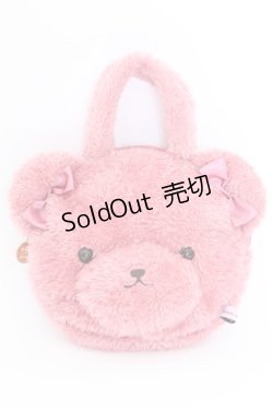 画像1: Maison de FLEUR / ピンくまニアトートバッグ  ダークピンク T-25-08-06-050-LO-BG-SA-ZI