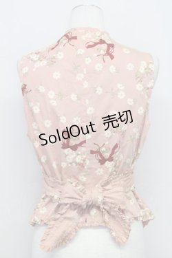 画像2: PINK HOUSE / 秋桜ブーケリボンベスト  ピンク T-25-08-06-006-LO-TO-SA-ZI