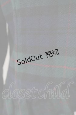 画像4: PINK HOUSE / タータンチェックフリルジャケット  ネイビーＸグリーン T-25-08-06-014-LO-JA-SA-ZI