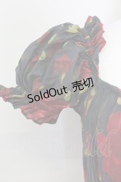 画像3: Selkie / Eden Garden Party Dress S 黒Ｘ赤 T-25-08-06-015-LO-OP-SA-ZI