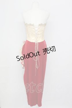 画像2: LACE MADE / 「スペイン野薔薇」コルセットドレス M ゴールドＸ赤 T-25-08-06-016-LO-OP-SA-ZI