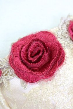 画像9: LACE MADE / 「スペイン野薔薇」コルセットドレス M ゴールドＸ赤 T-25-08-06-016-LO-OP-SA-ZI