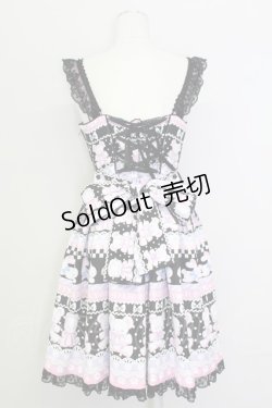 画像2: Angelic Pretty / Fancy Borderジャンパースカート  ブラック T-25-08-06-018-AP-OP-SA-ZT