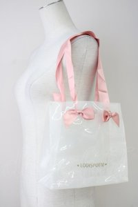 LODISPOTTO / ビニールリボンバッグ  ピンク T-25-08-09-037-LO-BG-AS-ZT486