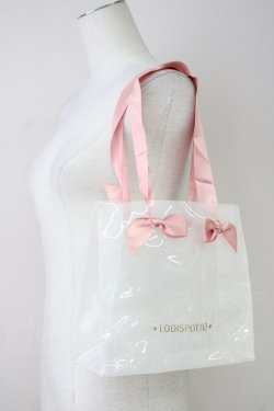 画像1: LODISPOTTO / ビニールリボンバッグ  ピンク T-25-08-09-037-LO-BG-AS-ZT