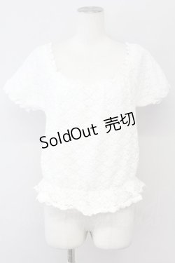 画像1: LODISPOTTO / オフショルトップス  白 T-25-08-09-007-LO-BL-AS-ZT492