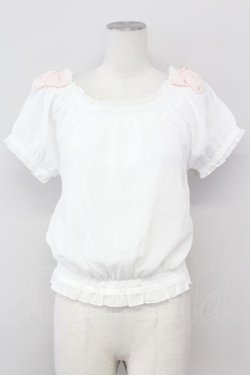 画像1: LODISPOTTO / オフショルトップス  黒ｘ白 T-25-08-09-010-LO-BL-AS-ZT