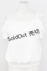 LODISPOTTO / オフショルトップス  白 T-25-08-09-002-LO-BL-AS-ZT