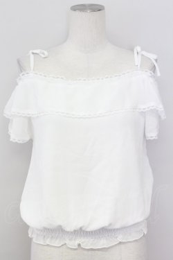 画像1: LODISPOTTO / オフショルトップス  白 T-25-08-09-002-LO-BL-AS-ZT
