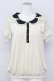 画像1: axes femme / リボンプルオーバー  オフｘ黒 T-25-08-09-013-AX-TO-HR-ZT (1)