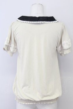 画像2: axes femme / リボンプルオーバー  オフｘ黒 T-25-08-09-013-AX-TO-HR-ZT