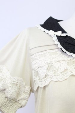 画像3: axes femme / リボンプルオーバー  オフｘ黒 T-25-08-09-013-AX-TO-HR-ZT492